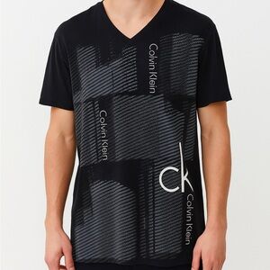 Calvin Klein Black Graphic Men's Shirt XXL